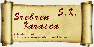 Srebren Karaica vizit kartica